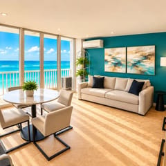 Queen Bed in 1BR Beachfront Apt Condado San Juan