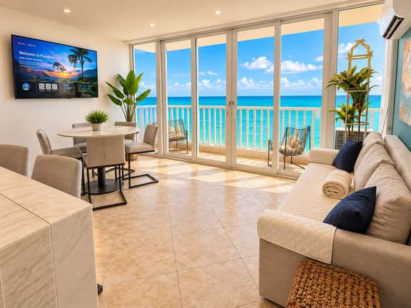 Queen Bed in 1BR Beachfront Apt Condado San Juan - Image 4